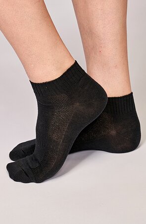 Elastische antibakterielle schwarze Knöchelsocke P062
