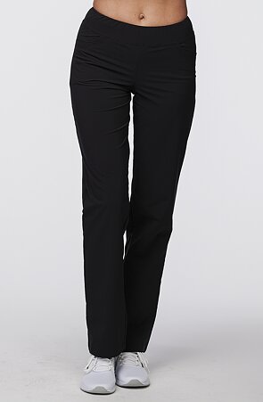 Lange schwarze Damen-Sommerhose mit Taschen 303
