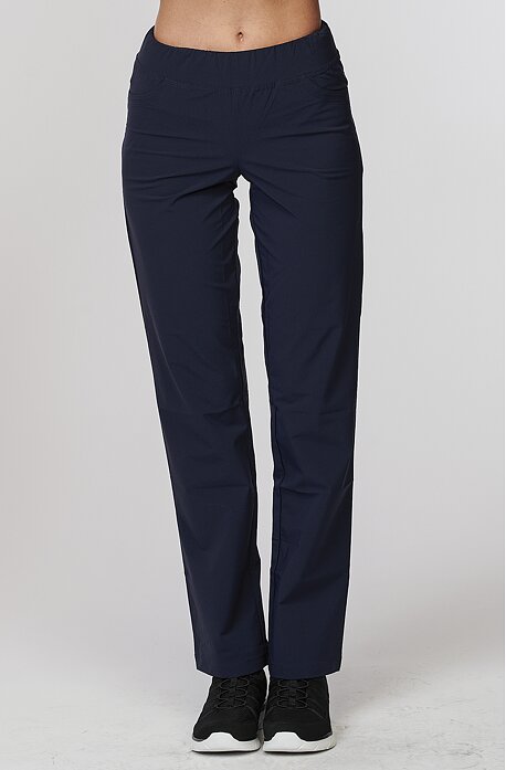Dunkelblaue lange Damen-Sommerhose mit Taschen 303